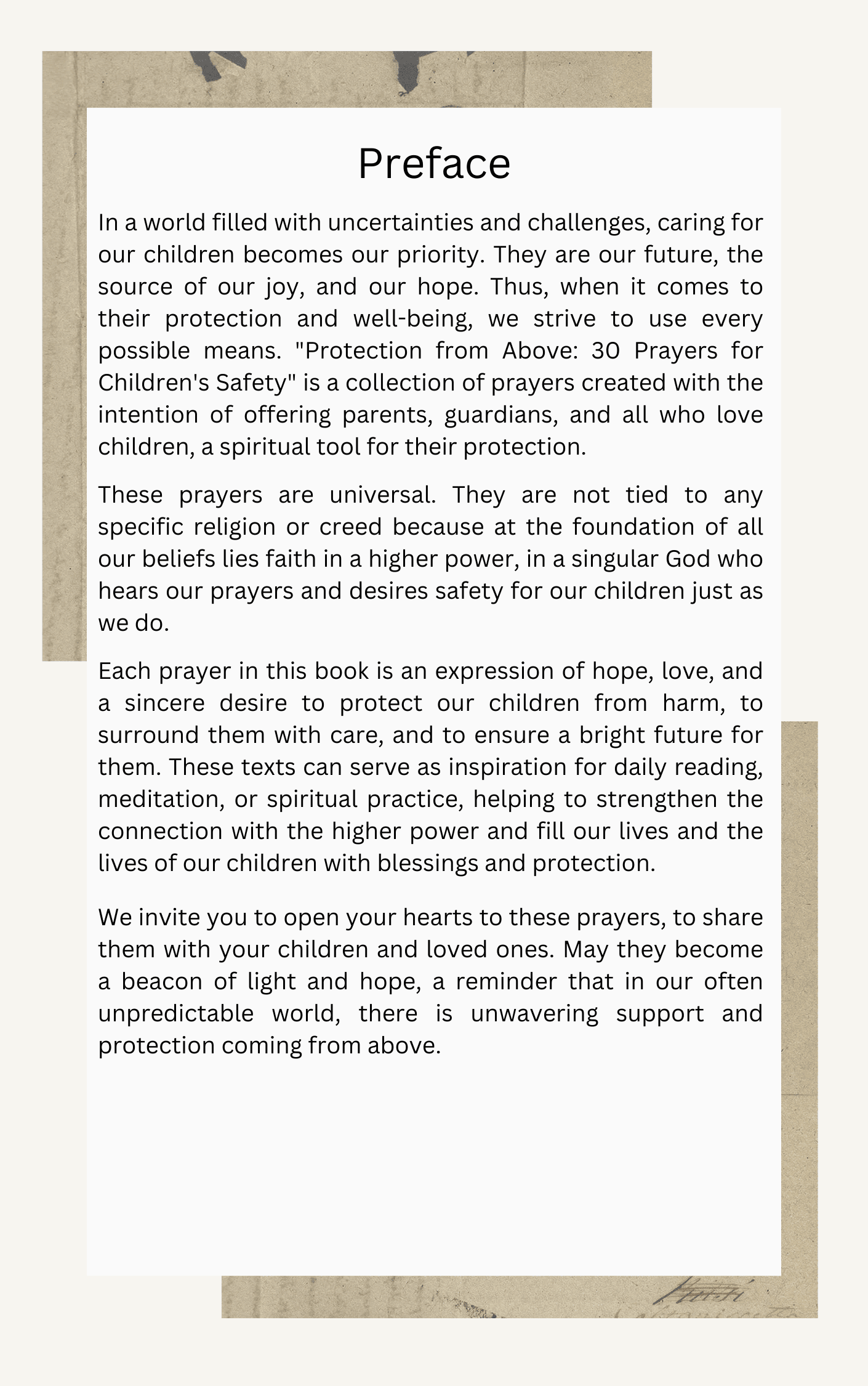 Protection from Above: 30 Prayers for Children's Safety