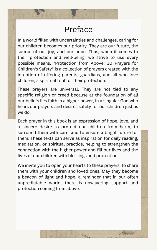Protection from Above: 30 Prayers for Children's Safety