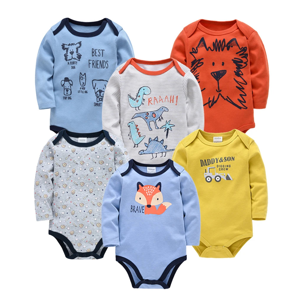 100% Cotton Baby Bodysuit 6PCS/3PCS