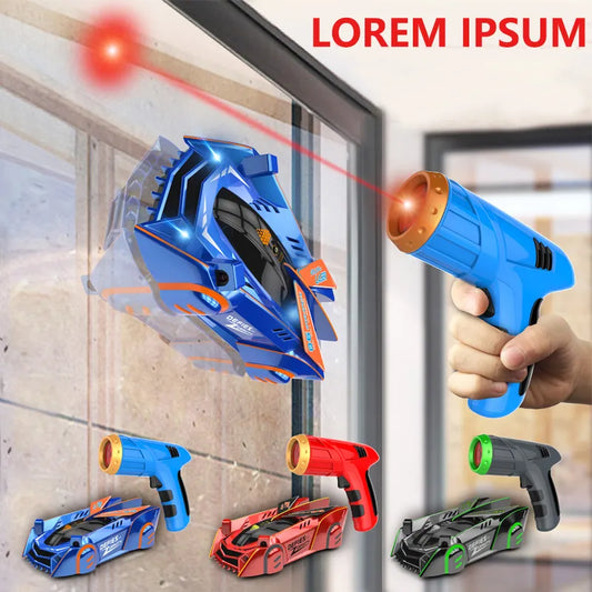 Wall climbing infrared laser race car