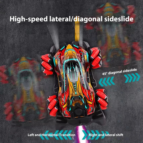 Radio-controlled car WL toys F1 Drift with LED lighting, music. Gesture remote control.