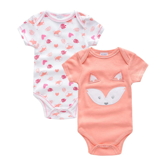 2 PCS/SET 100%Cotton Cute Newborn Bodysuit