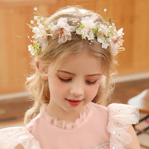 Bohemian headdress for girls with pearls