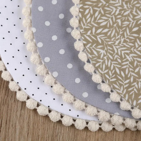 Embellished Reversible Cotton Bibs