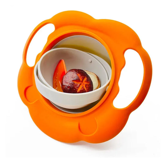 360° Rotate Spill-Proof Gyro Bowl for Children