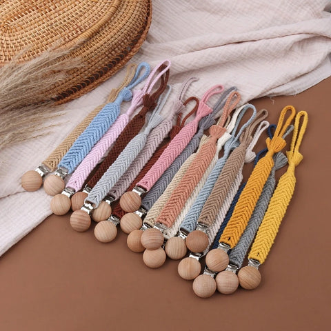 "Antique Handcrafted Crochet Baby Pacifier Holder"
