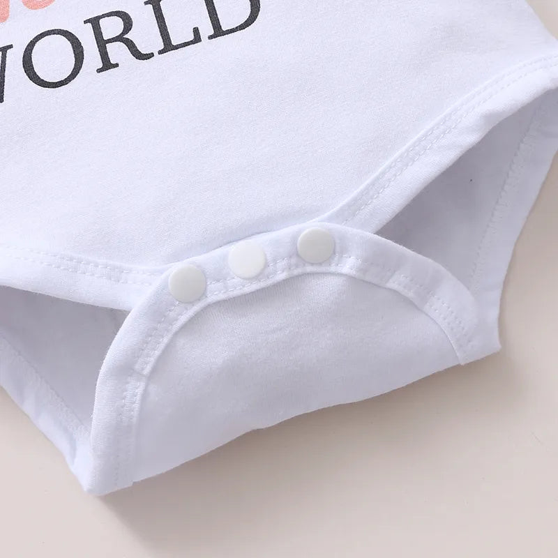0-18 Months Baby Girl Clothing Long Sleeve Romper Rose Pant with Hat & Headband Spring 4PCS Outfit Toddler Girl Clothes