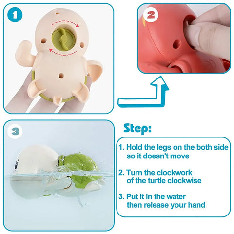 Adorable Swimming Turtle - Perfect Bath Time Companion!