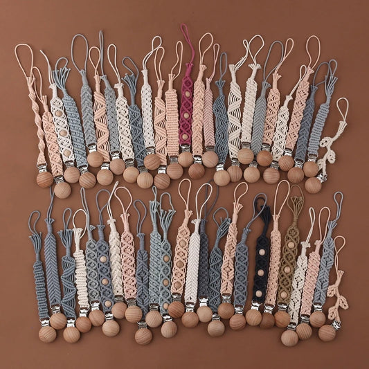 "Antique Handcrafted Crochet Baby Pacifier Holder"