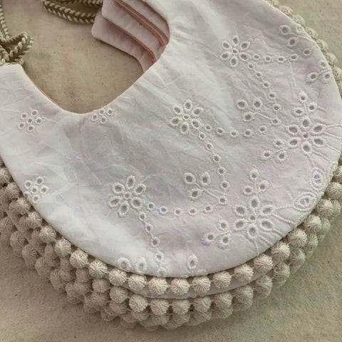 Embellished Reversible Cotton Bibs