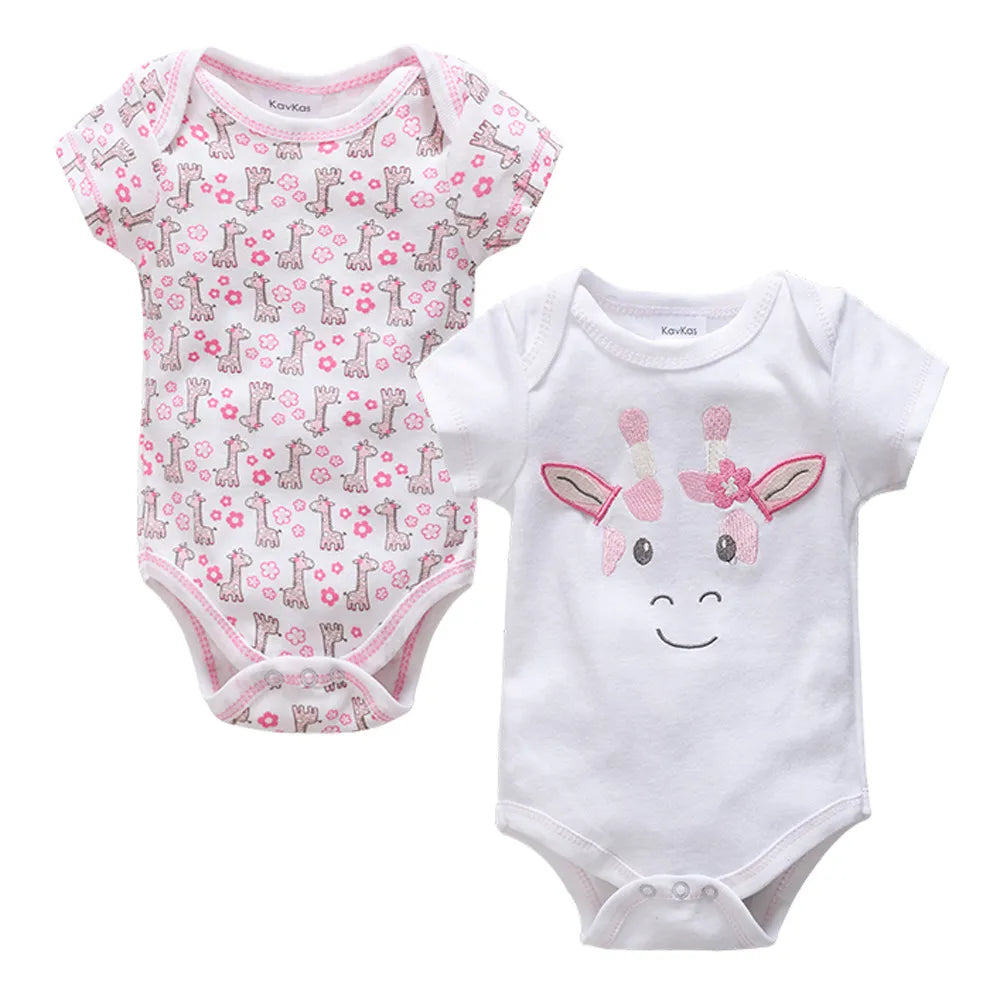 2 PCS/SET 100%Cotton Cute Newborn Bodysuit