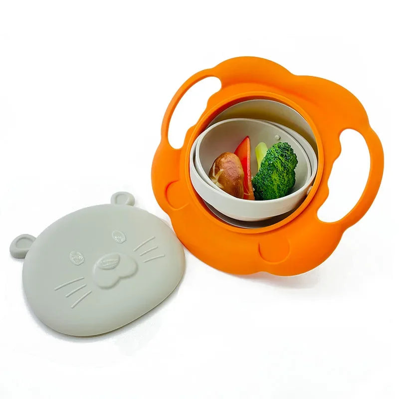 360° Rotate Spill-Proof Gyro Bowl for Children