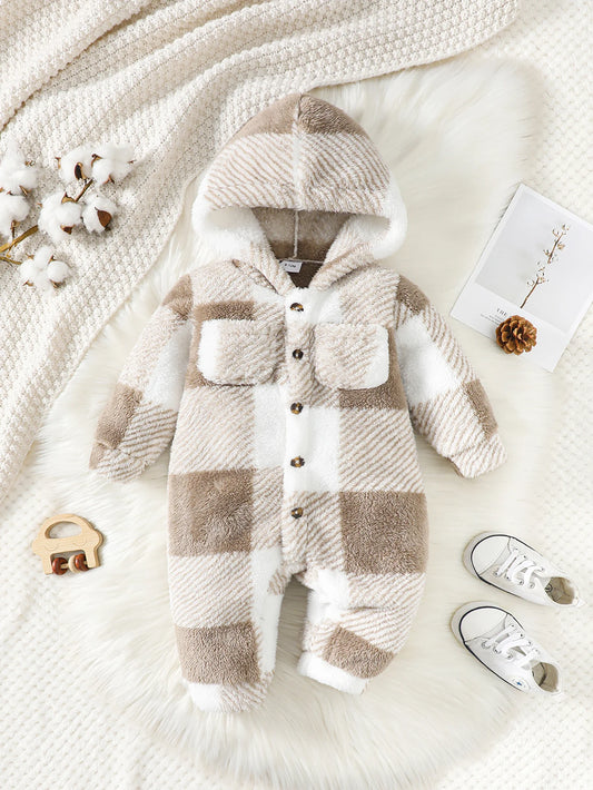 Plush jumpsuit for babies