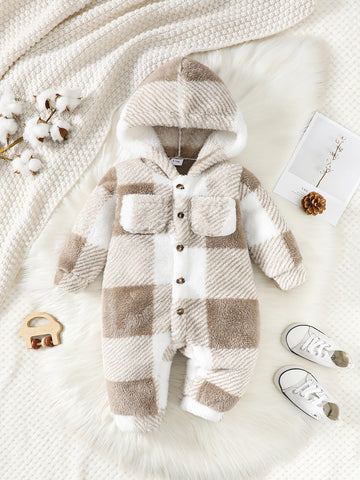 Plush jumpsuit for babies